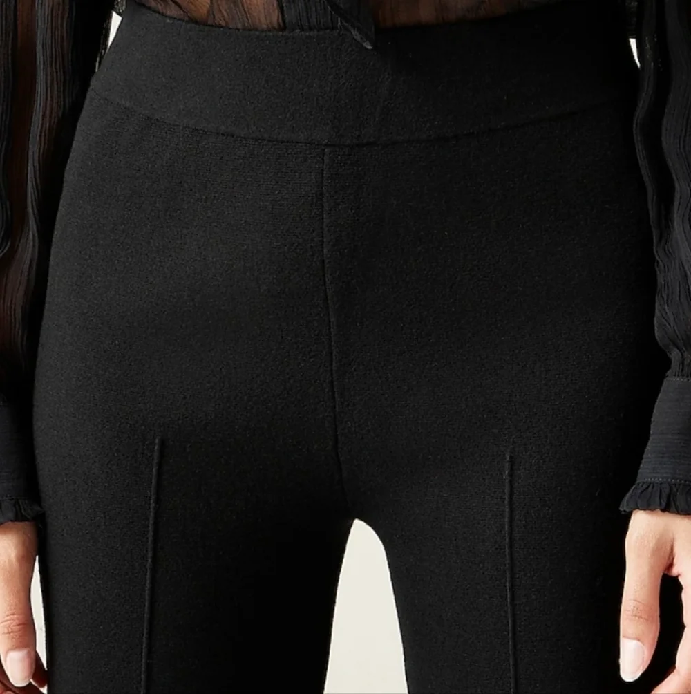 J Crew Slim Flare Sweater Pant XS Black NWT CF267